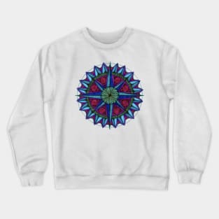 Blue Directions Mandala Crewneck Sweatshirt